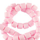 Polymer tube beads 6mm - Light pink